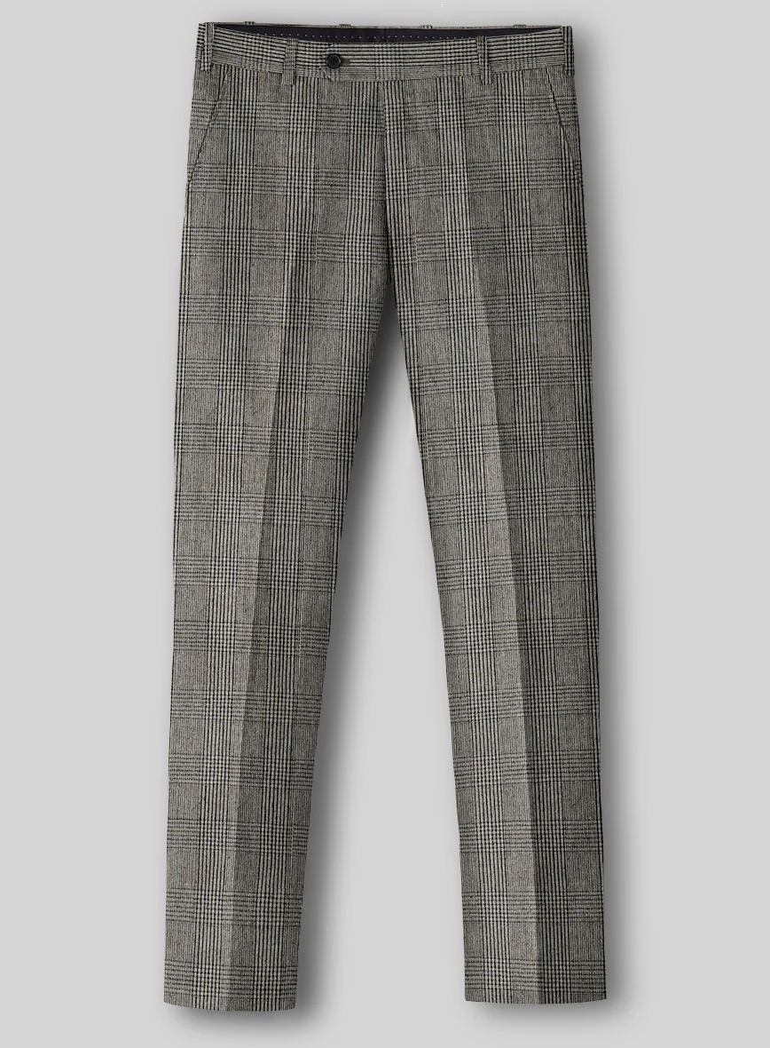 Reda Glen Checks Pure Wool Pants