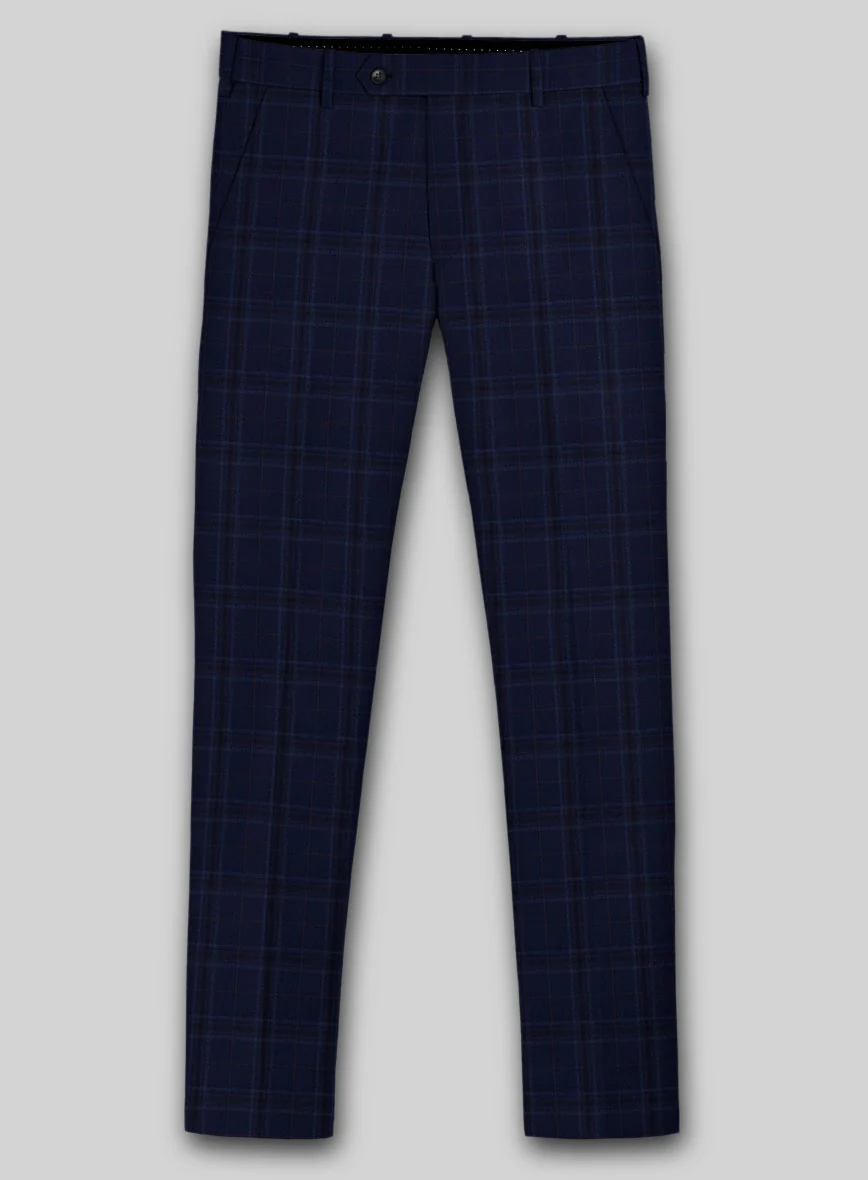Reda Gulf Blue Checks Wool Suit - Image 5