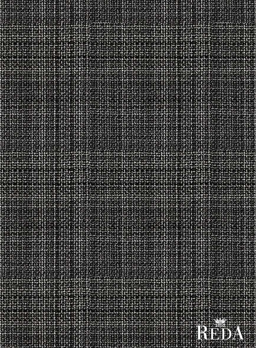 Reda Inleti Black Checks Wool Pants - Image 4