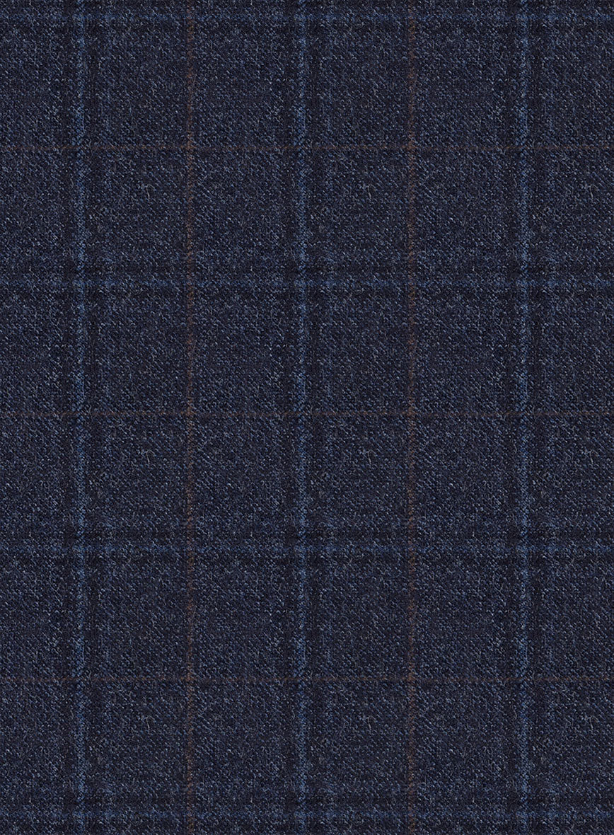 Reda Jeromi Dark Blue Checks Wool Suit - Image 6