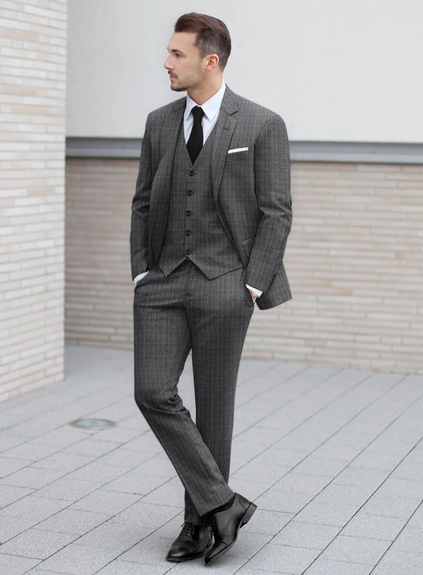 Reda Jeromi Gray Checks Wool Suit - Image 2