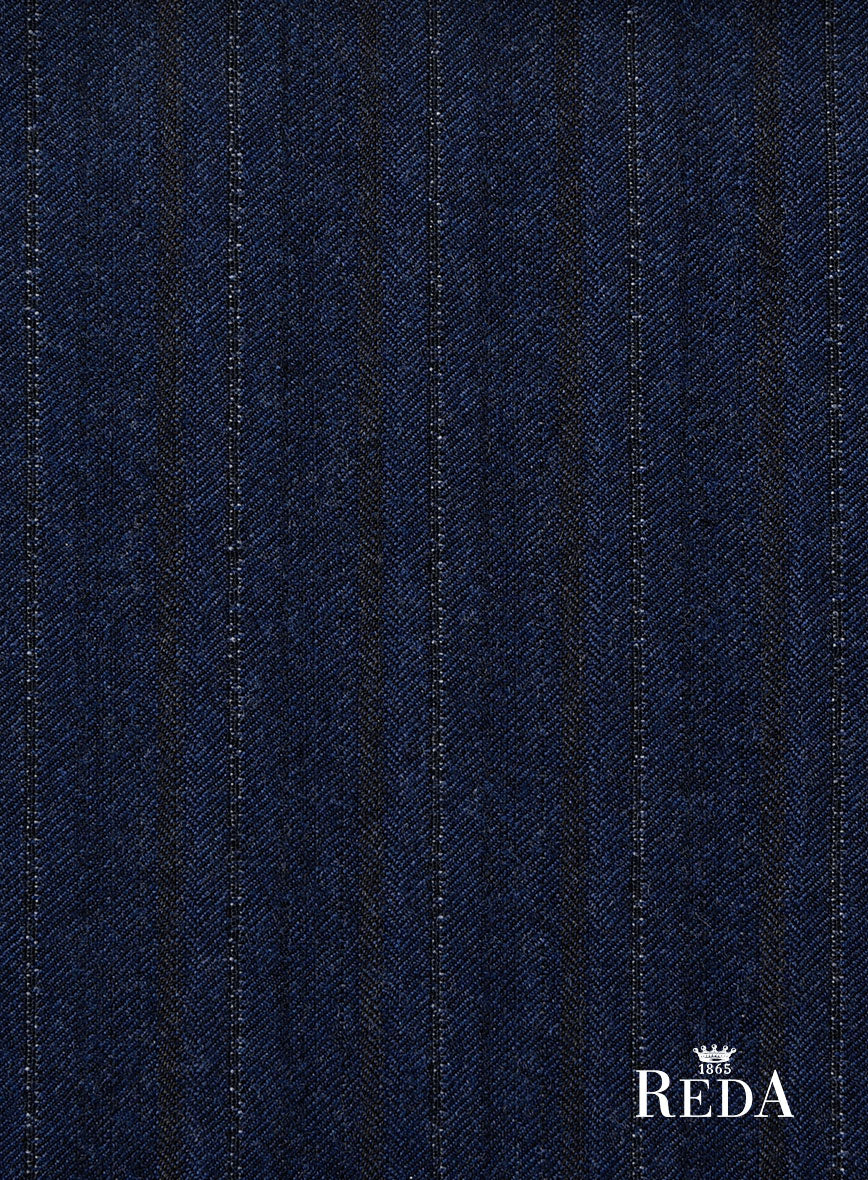 Reda Liora Blue Stripe Wool Pants - Image 3