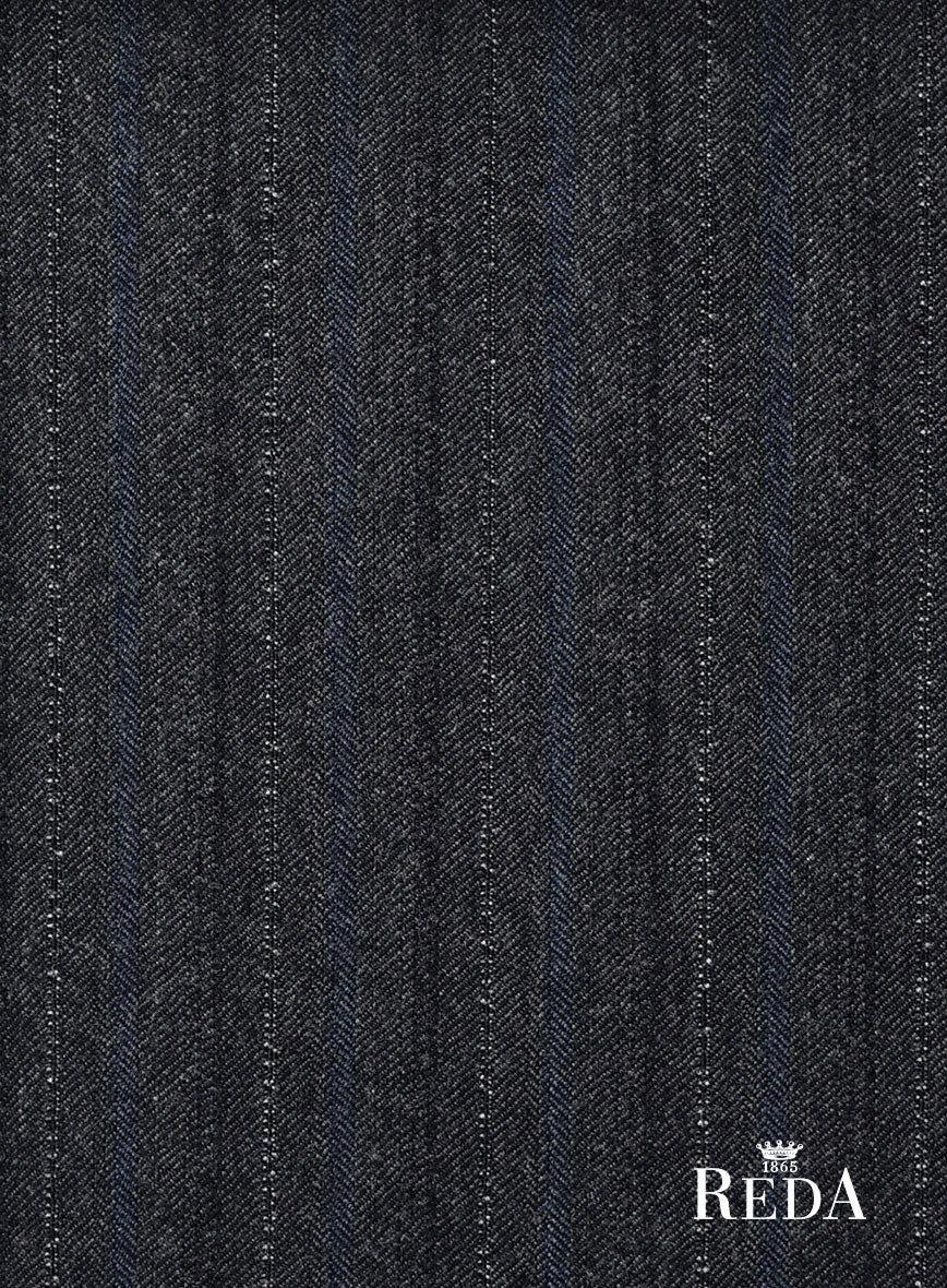 Reda Liora Charcoal Stripe Wool Jacket - Image 3