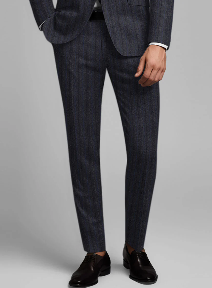 Reda Liora Charcoal Stripe Wool Pants - Image 2