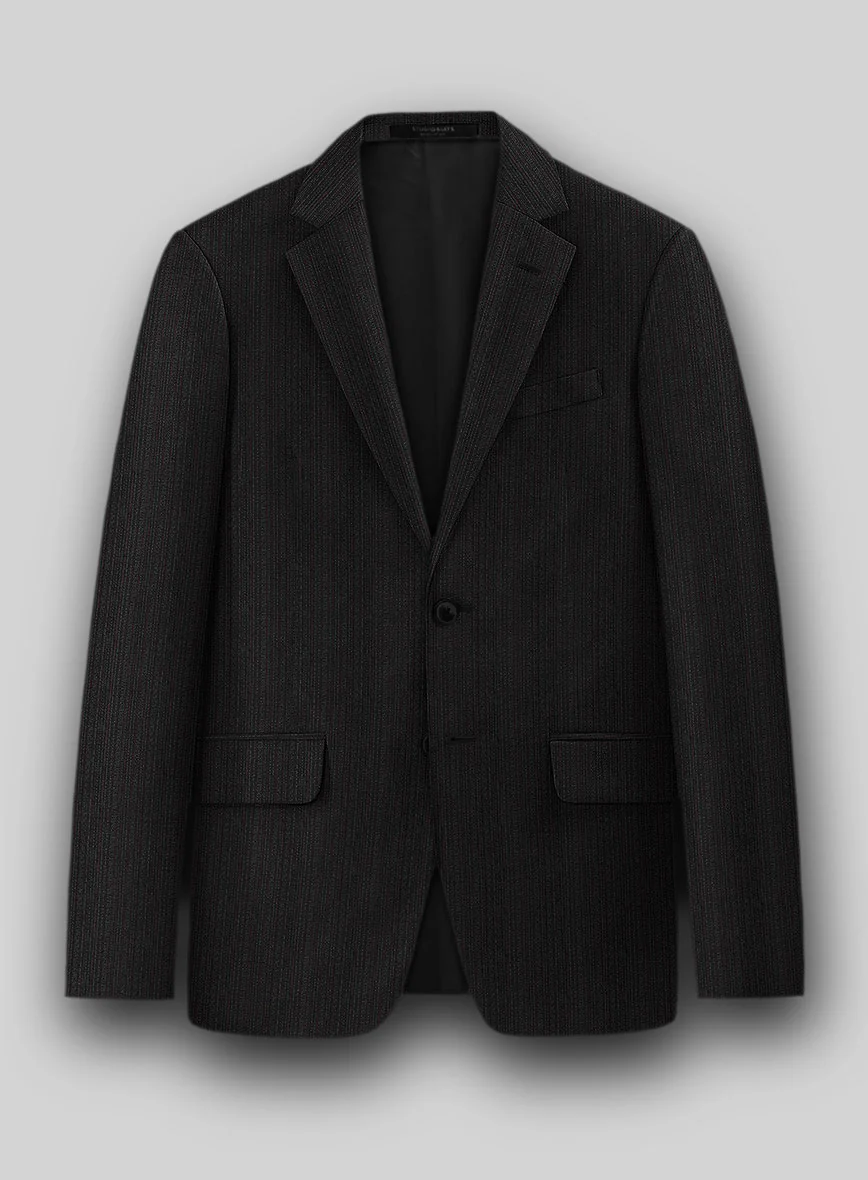 Reda Luman Black Stripe Wool Jacket