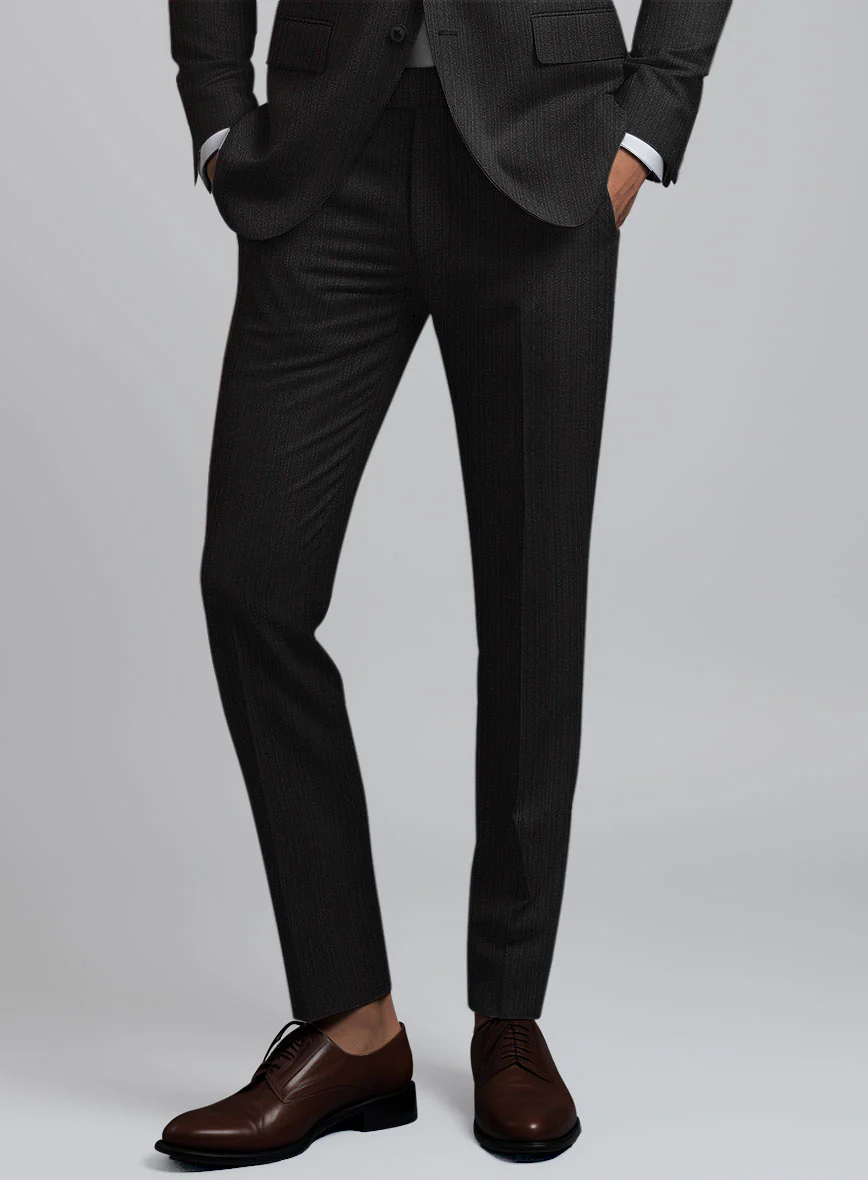 Reda Luman Black Stripe Wool Suit - Image 6