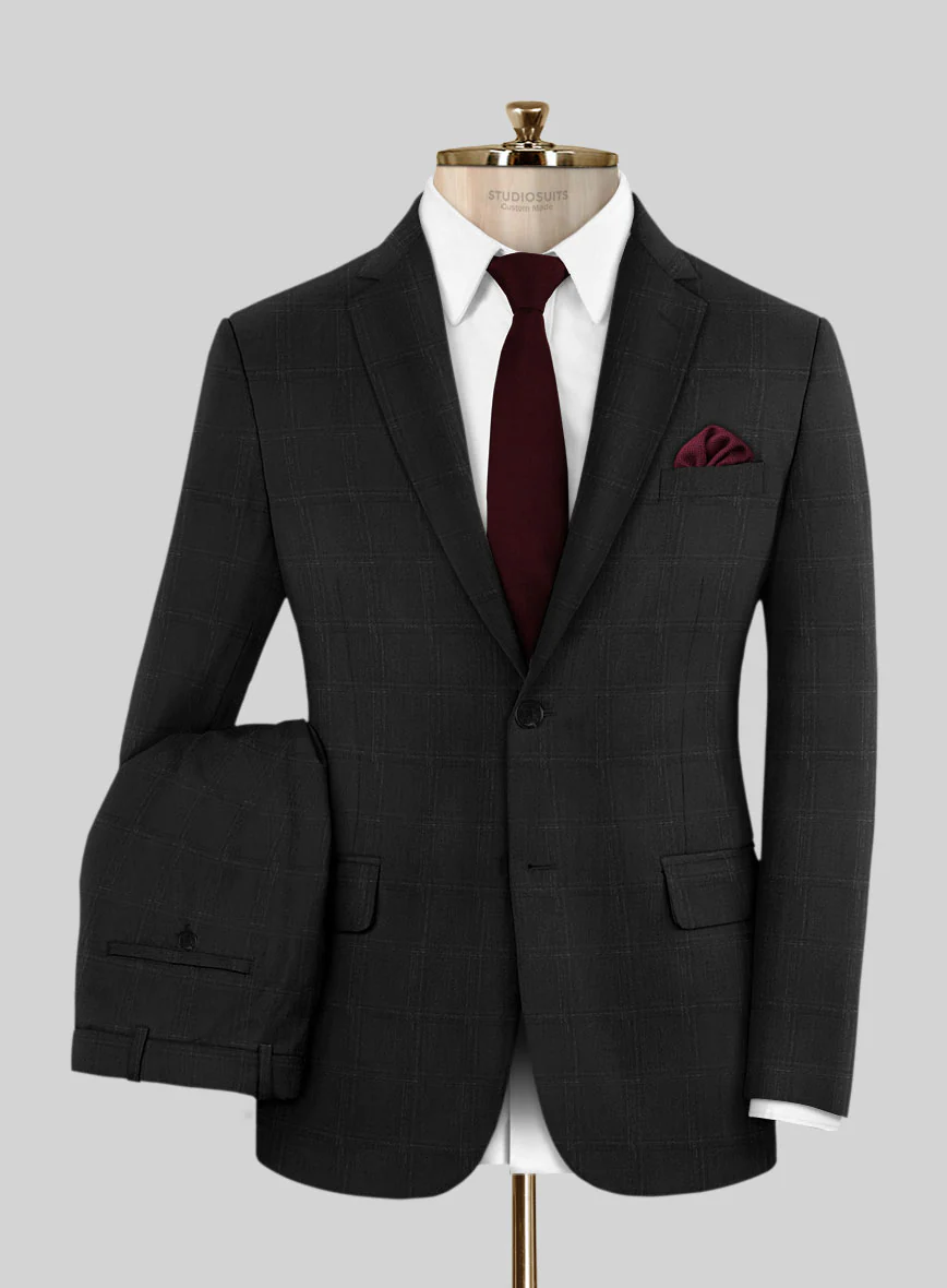 Reda Martes Black Checks Wool Suit - Image 2