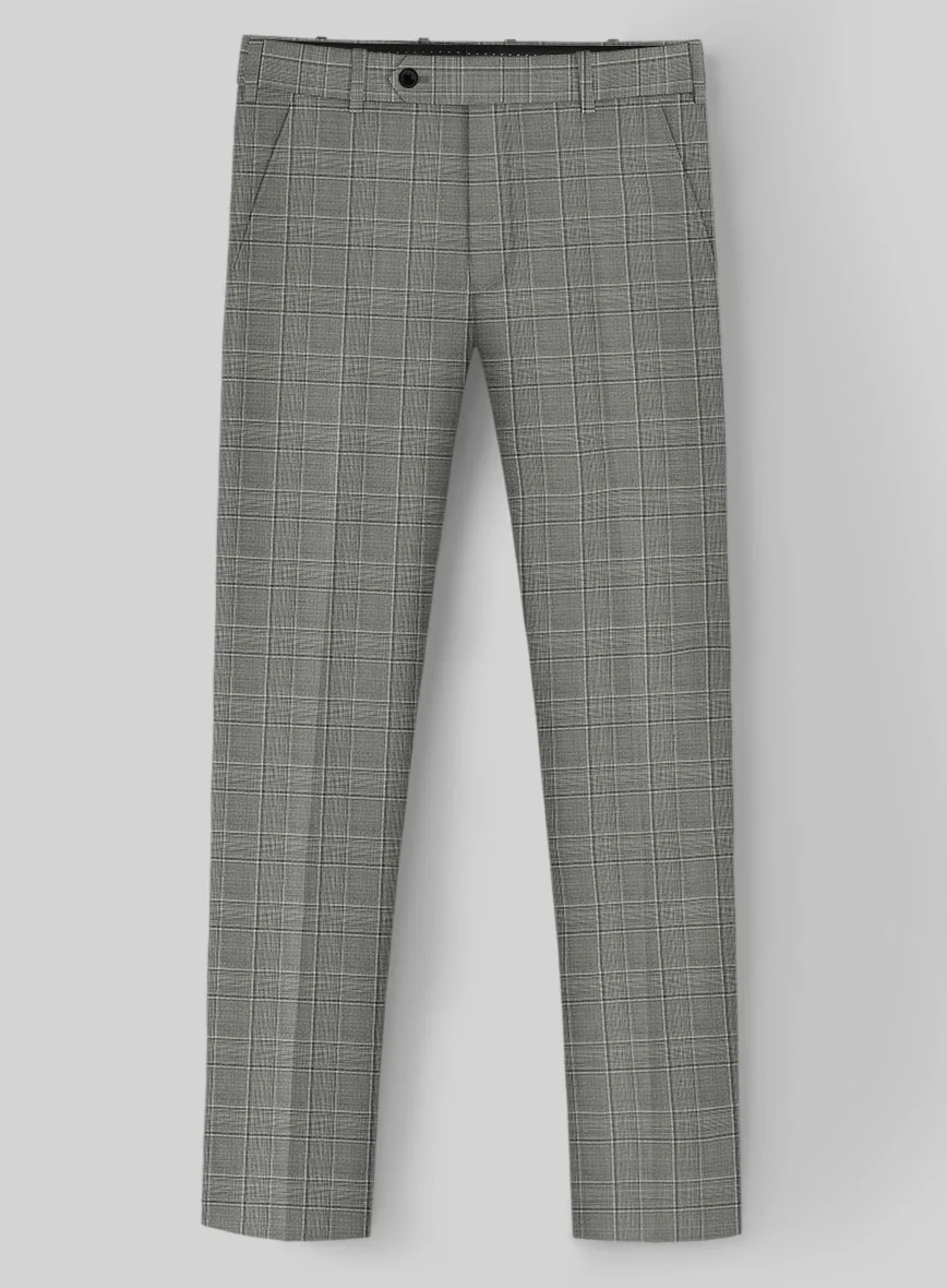 Reda Mavlox Gray Checks Wool Pants - Image 2