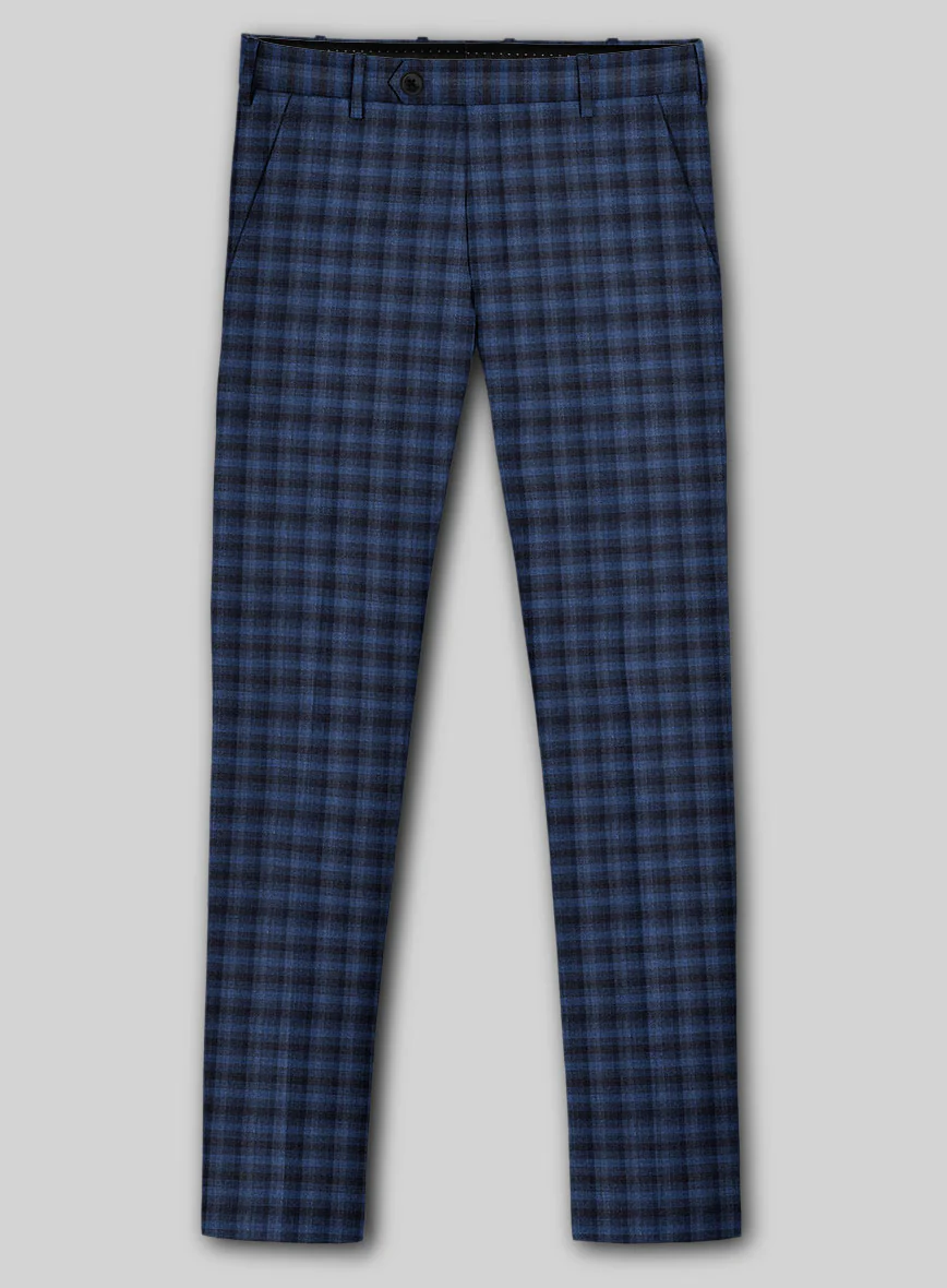 Reda Mid Blue Checks Wool Suit - Image 5