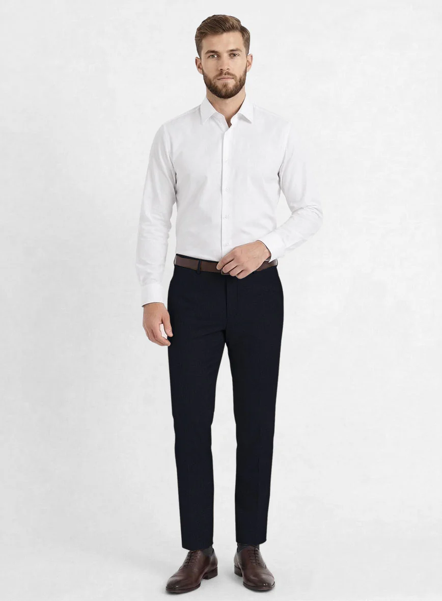 Reda Midnight Blue Wool Pants - Image 3