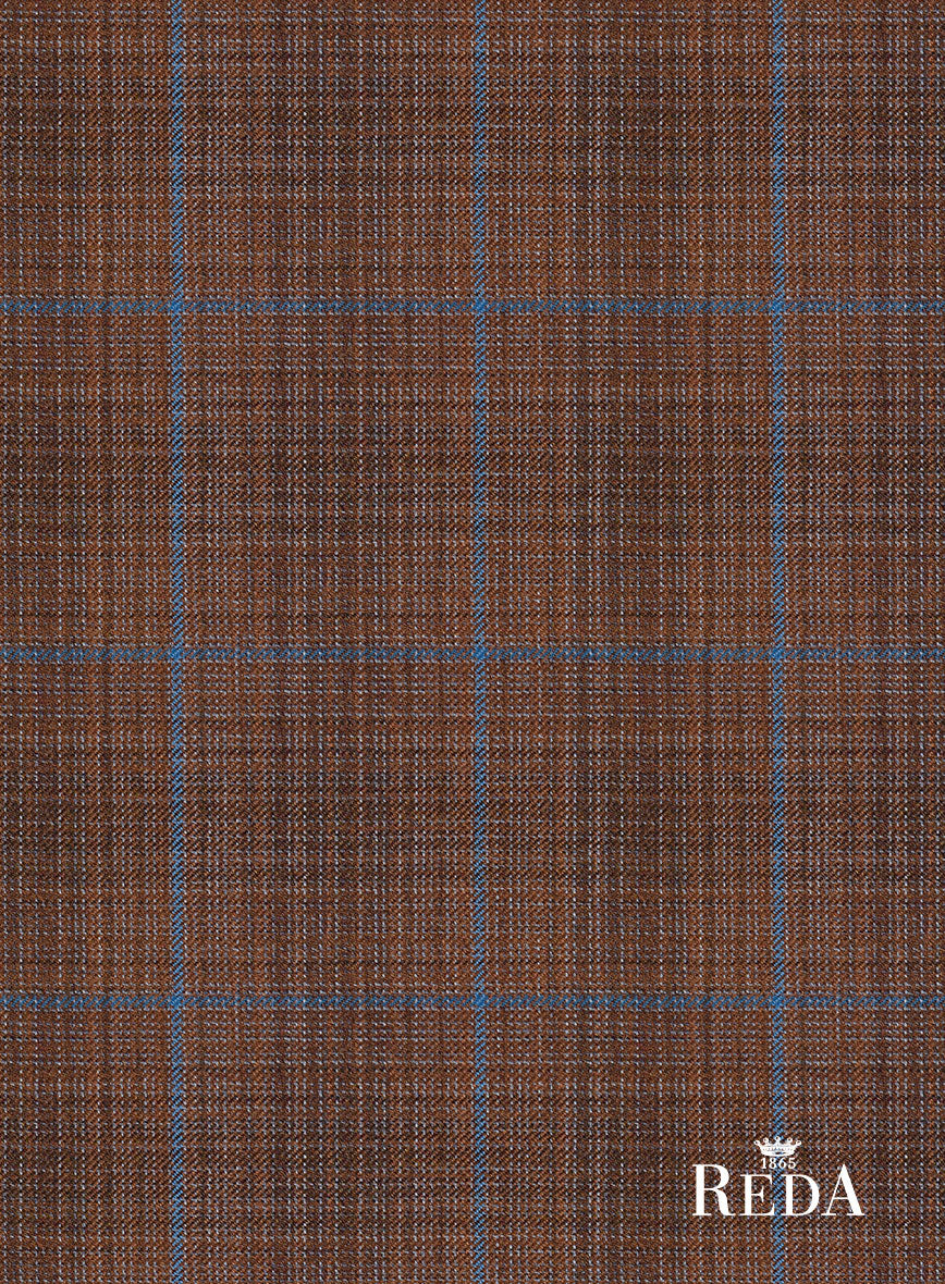 Reda Nutmeg Brown Checks Wool Jacket - Image 3