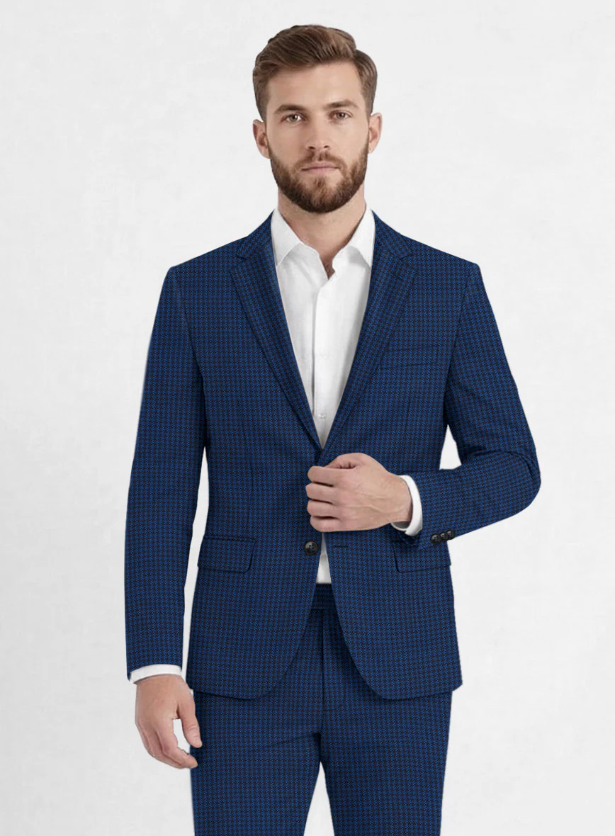 Reda Ocean Blue Wool Jacket - Image 2