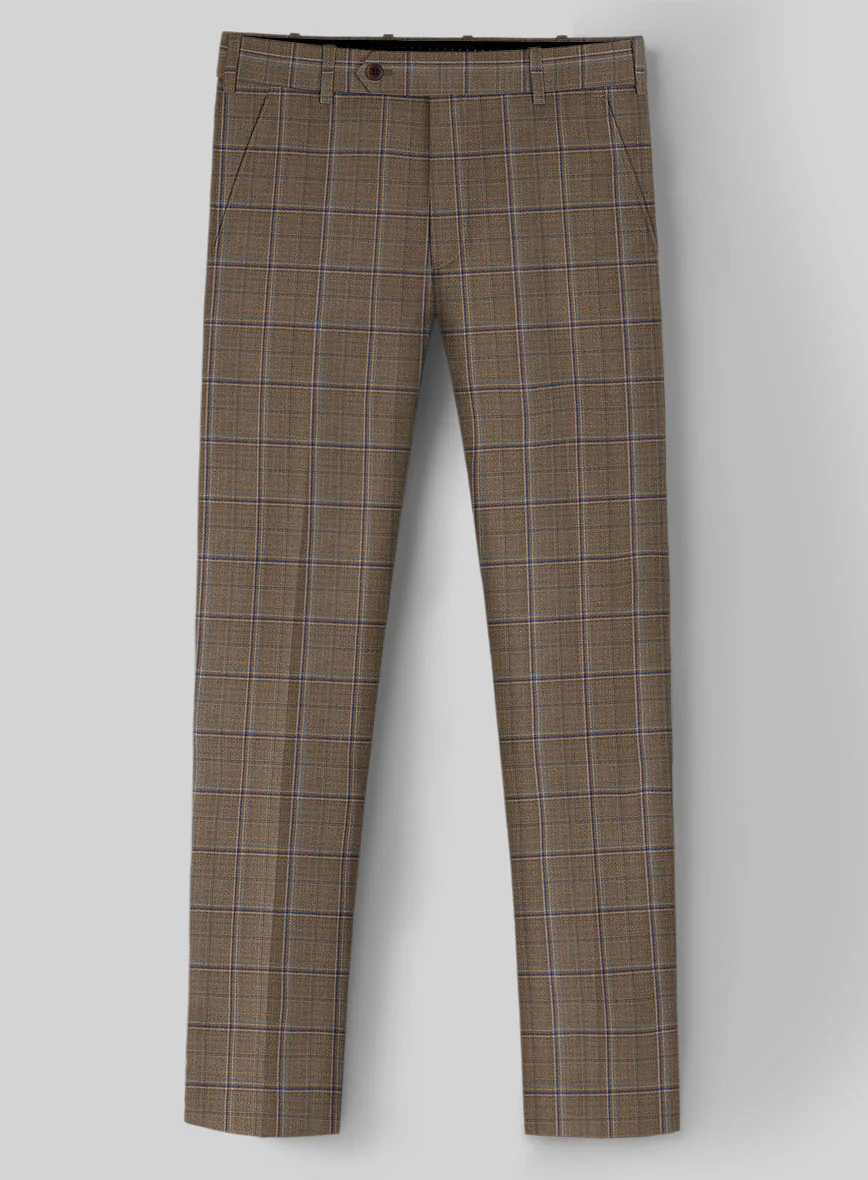 Reda Otter Brown Checks Wool Suit - Image 7