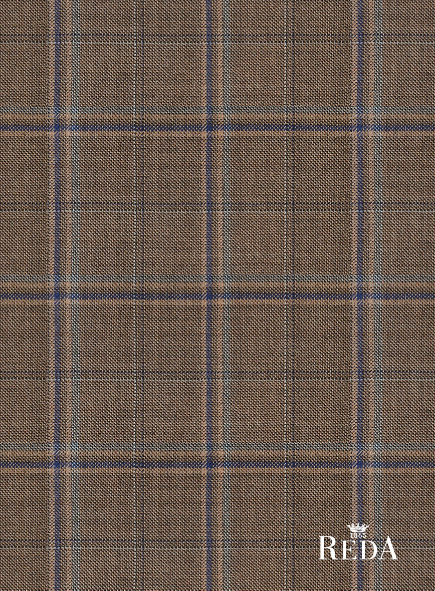Reda Otter Brown Checks Wool Suit - Image 8