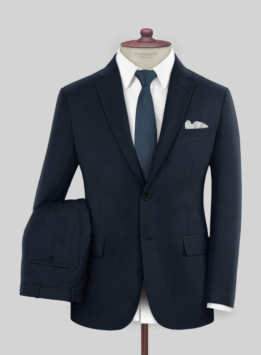 Reda Seal Blue Pure Wool Suit - Image 2