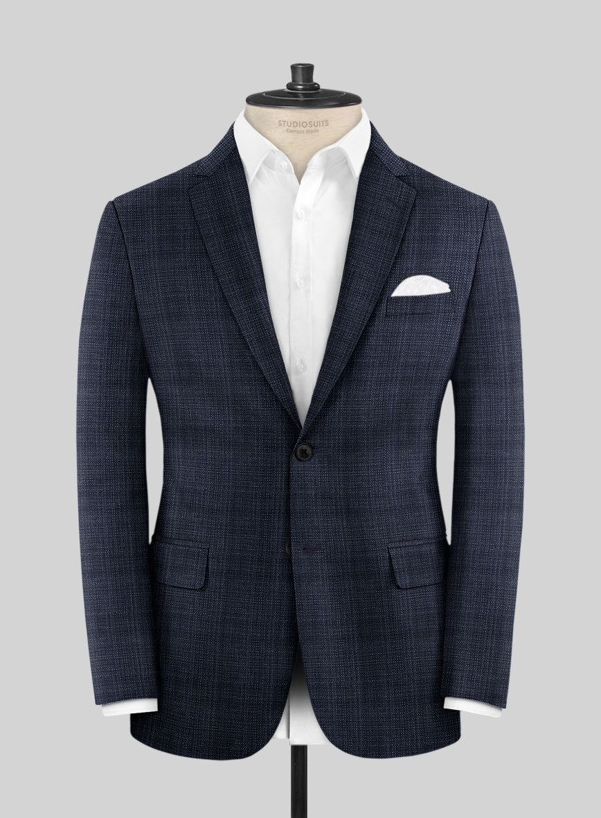 Reda Stibal Blue Checks Wool Jacket