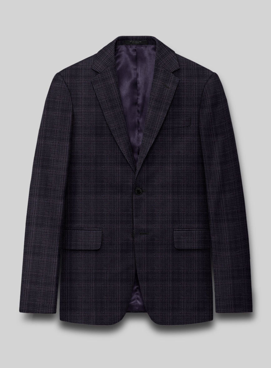 Reda Stibal Purple Checks Wool Suit - Image 3