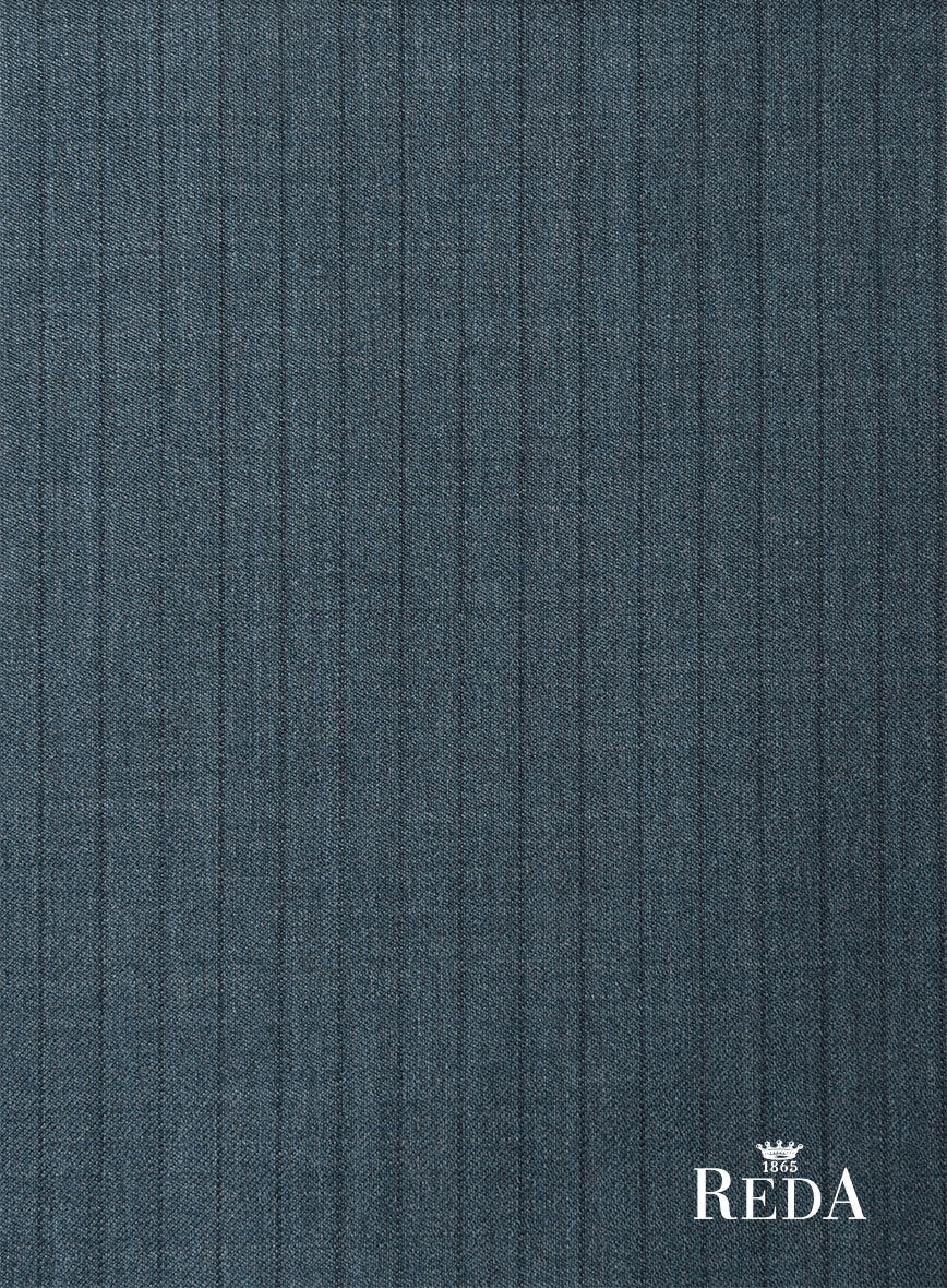 Reda Tibaro Blue Stripe Wool Pants - Image 3