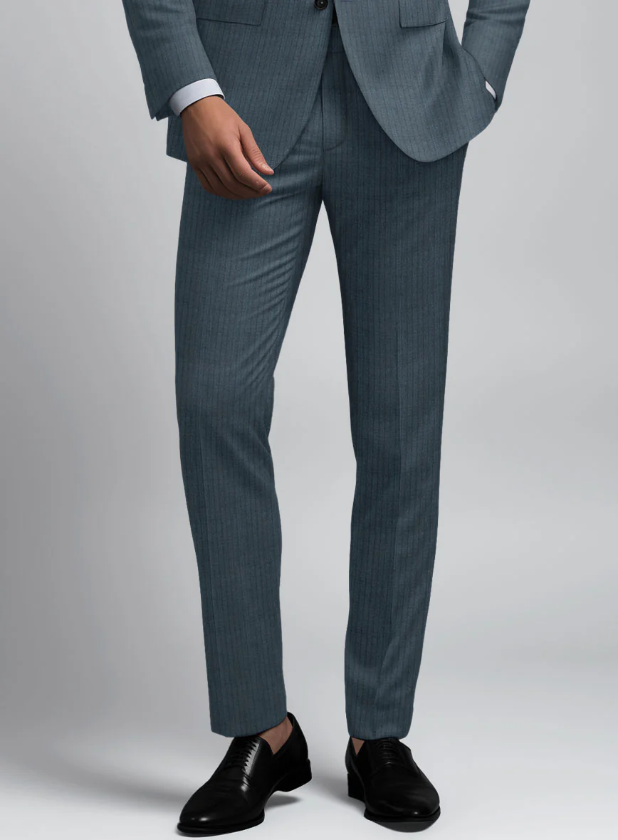 Reda Tibaro Blue Stripe Wool Suit - Image 6