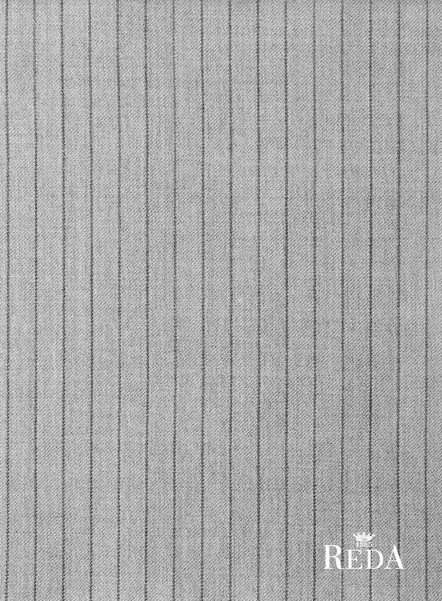 Reda Tibaro Gray Stripe Wool Pants - Image 3