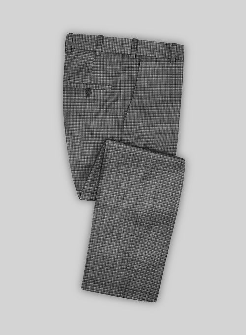 Reda White Black Wool Pants