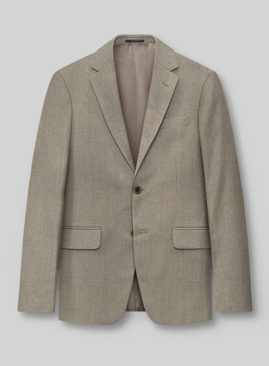 Reda Worsted Beige Pure Wool Jacket
