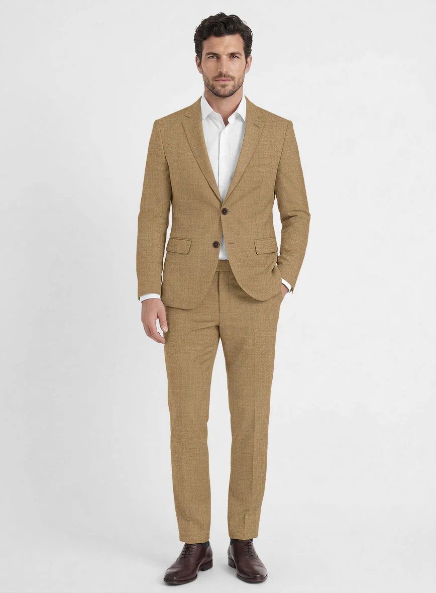 Reda Worsted Khaki Wool Suit
