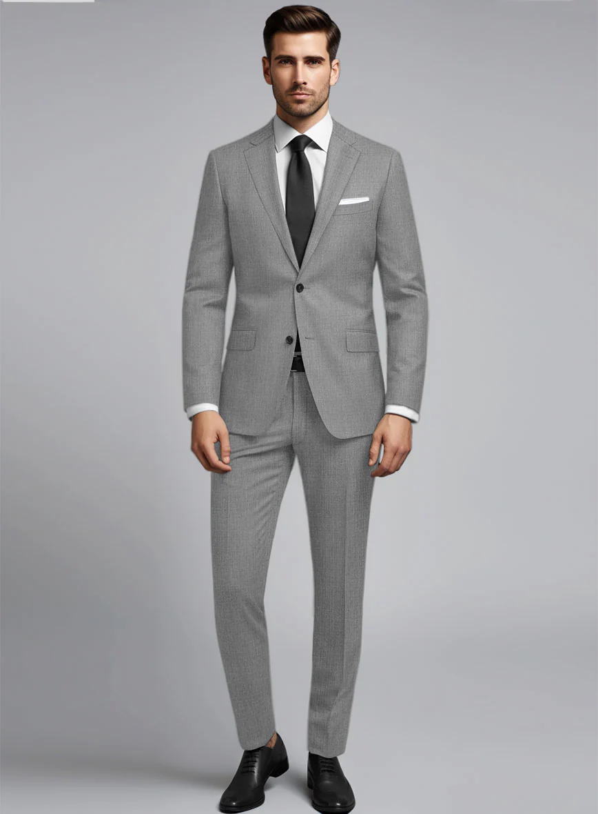 Reda Worsted Mid Gray Pure Wool Suit - Image 2