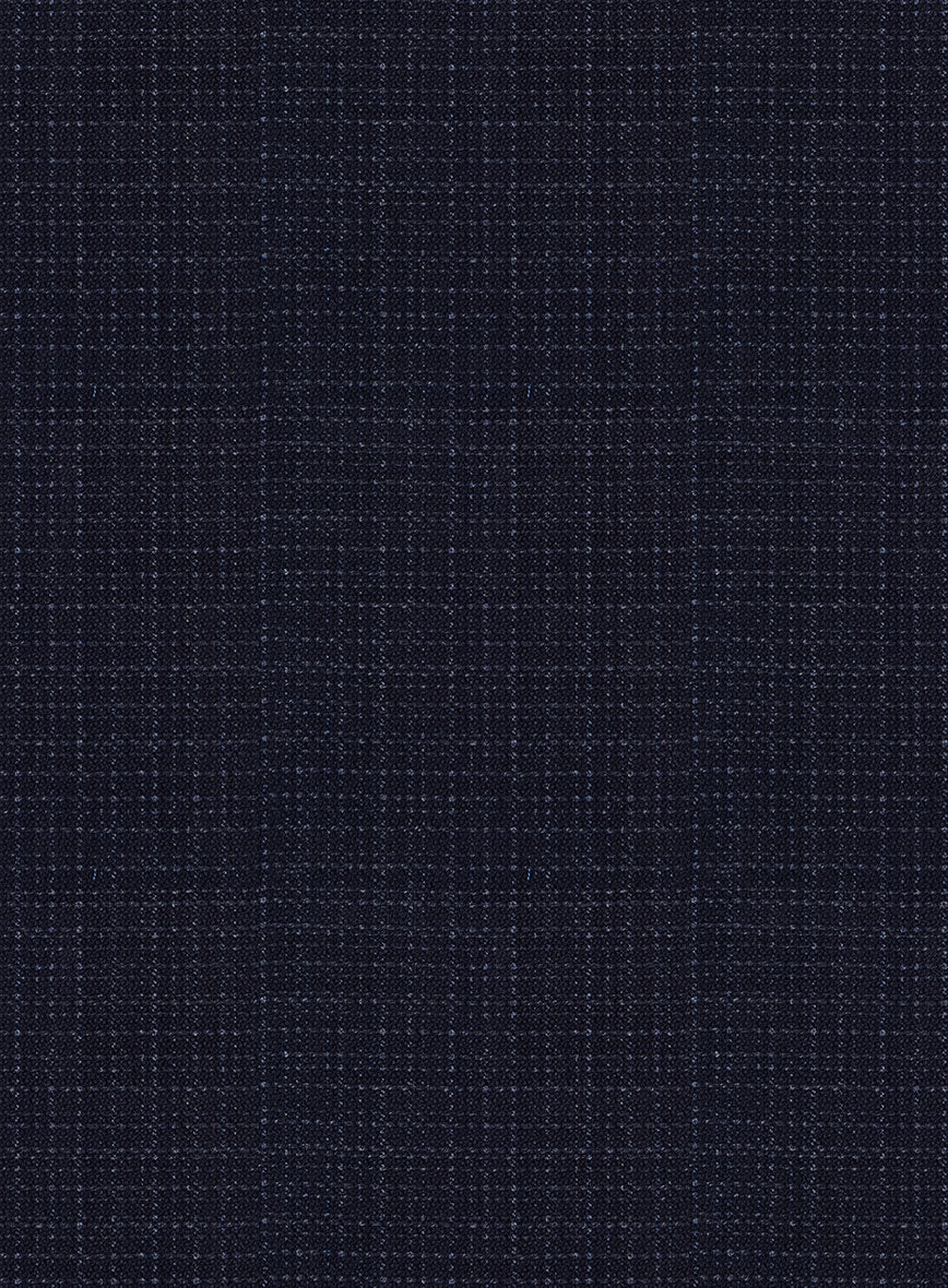 Reda Zeno Blue Checks Wool Pants - Image 3