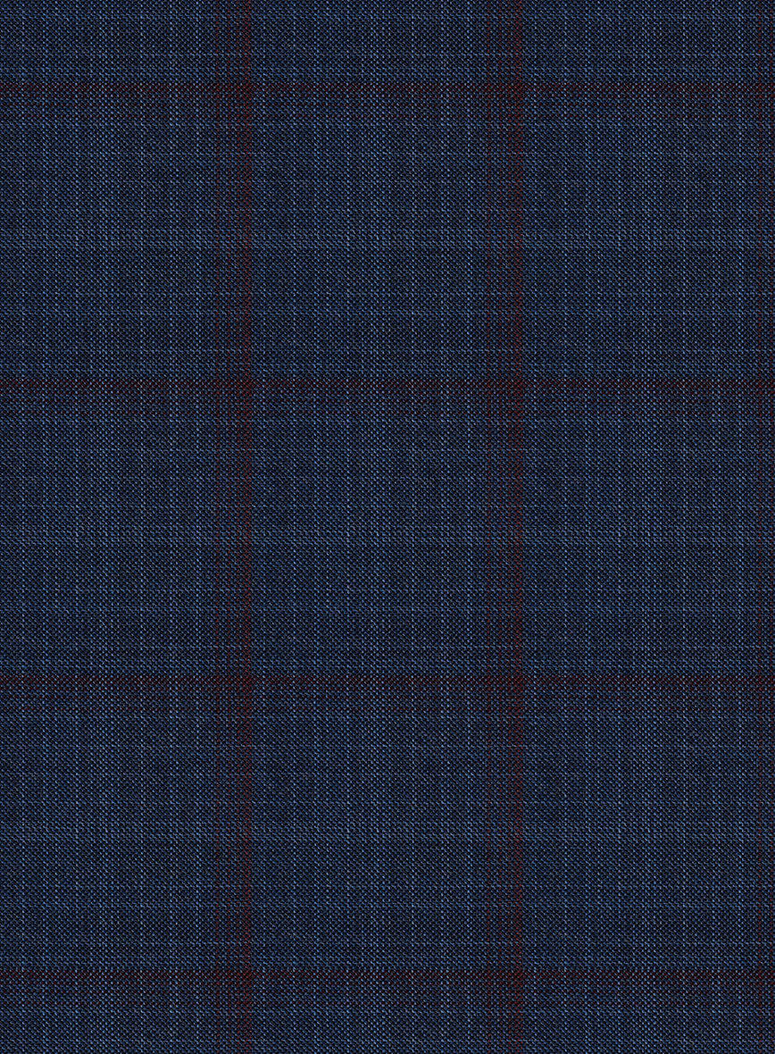 Reda Zodiac Blue Checks Wool Suit - Image 6