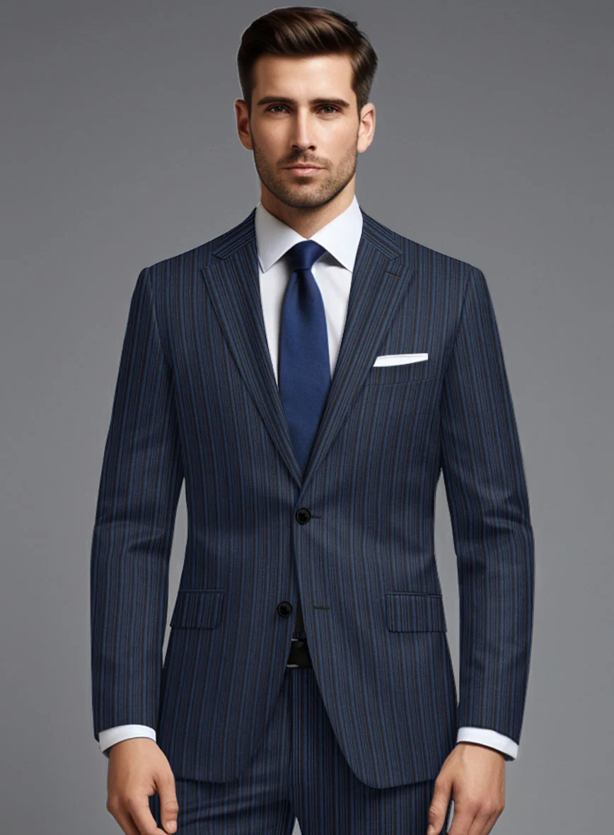 Retro Reel Blue Stripe Suit - Image 4