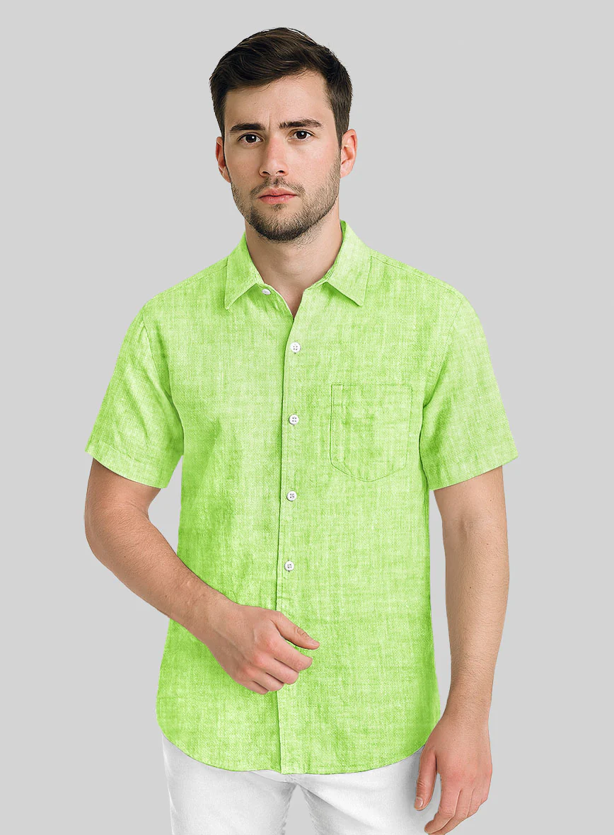 Roman Fume Green Linen Shirt - Image 2