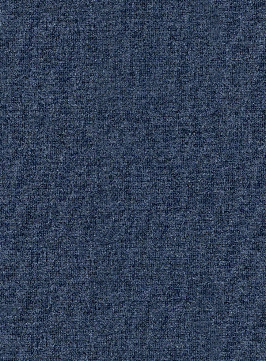 Rope Weave Persian Blue Tweed Overcoat - Image 4