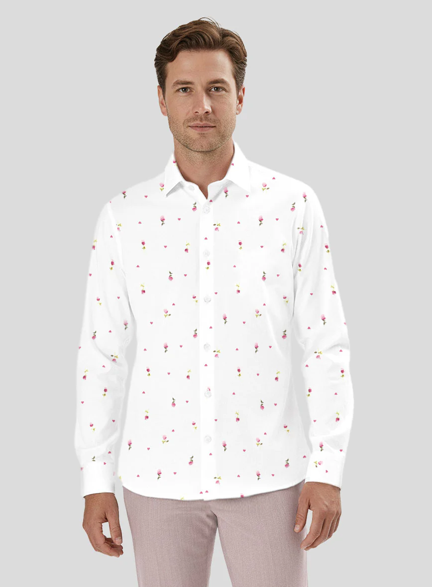 Rose Charm Cotton Shirt