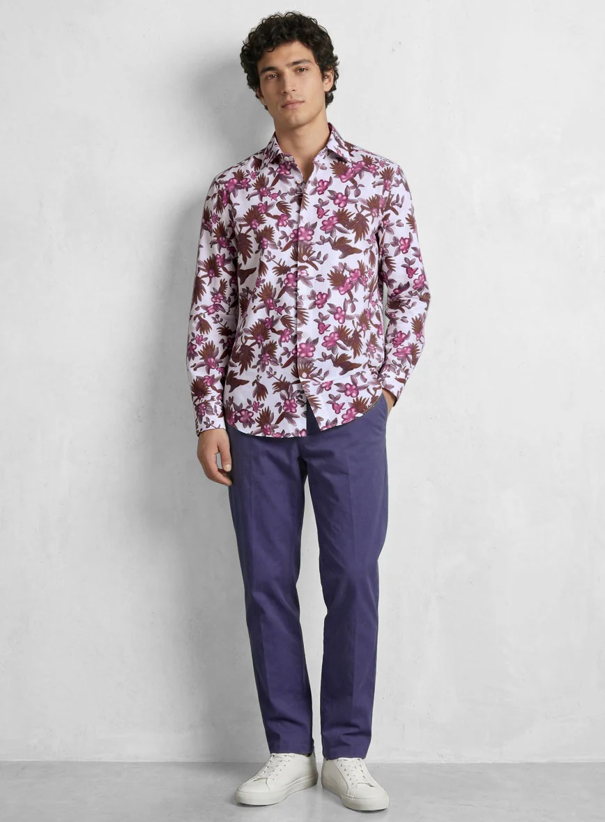 Rosewood Bloom Feather Cotton Shirt - Image 3