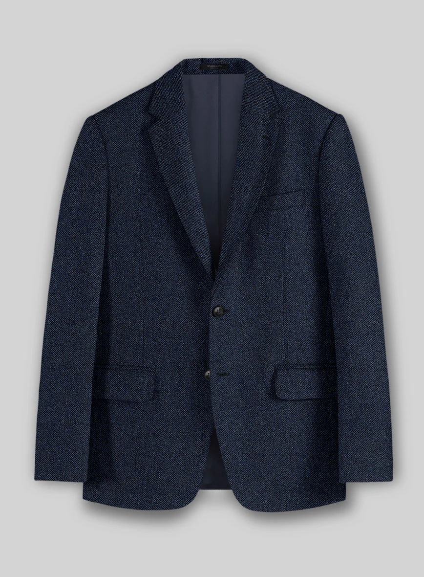 Royal Blue Denim Tweed Suit - Image 3