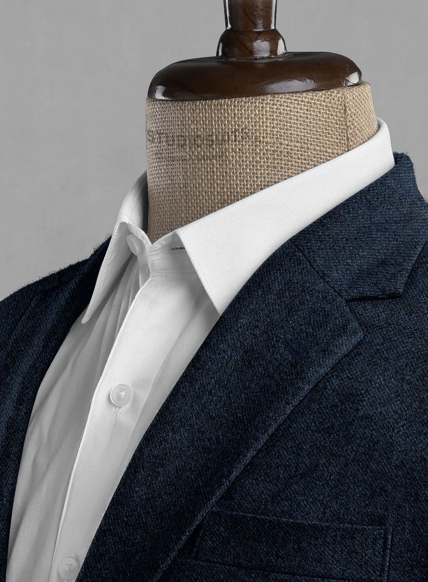 Royal Blue Denim Tweed Suit - Image 5