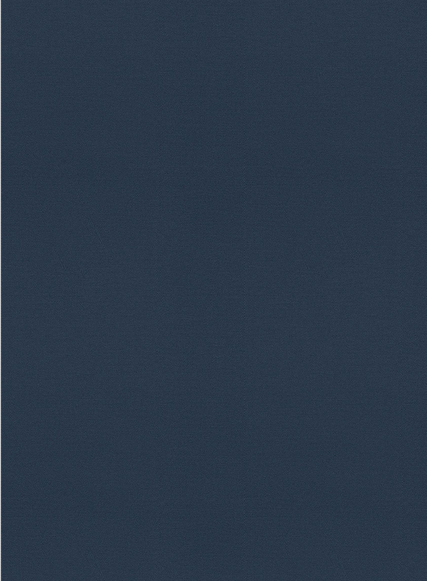 Royal Blue Feather Cotton Canvas Stretch Suit - Image 7