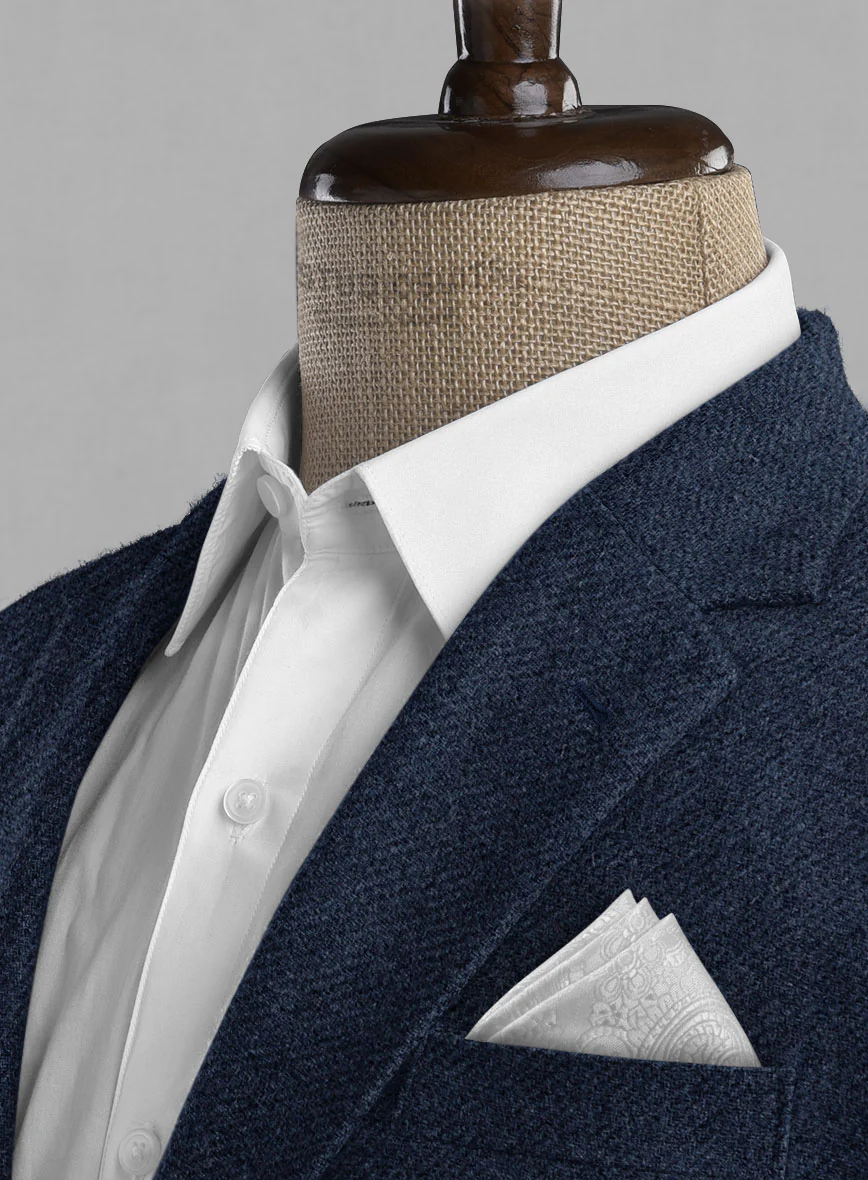 Royal Blue Heavy Tweed Jacket - Image 3