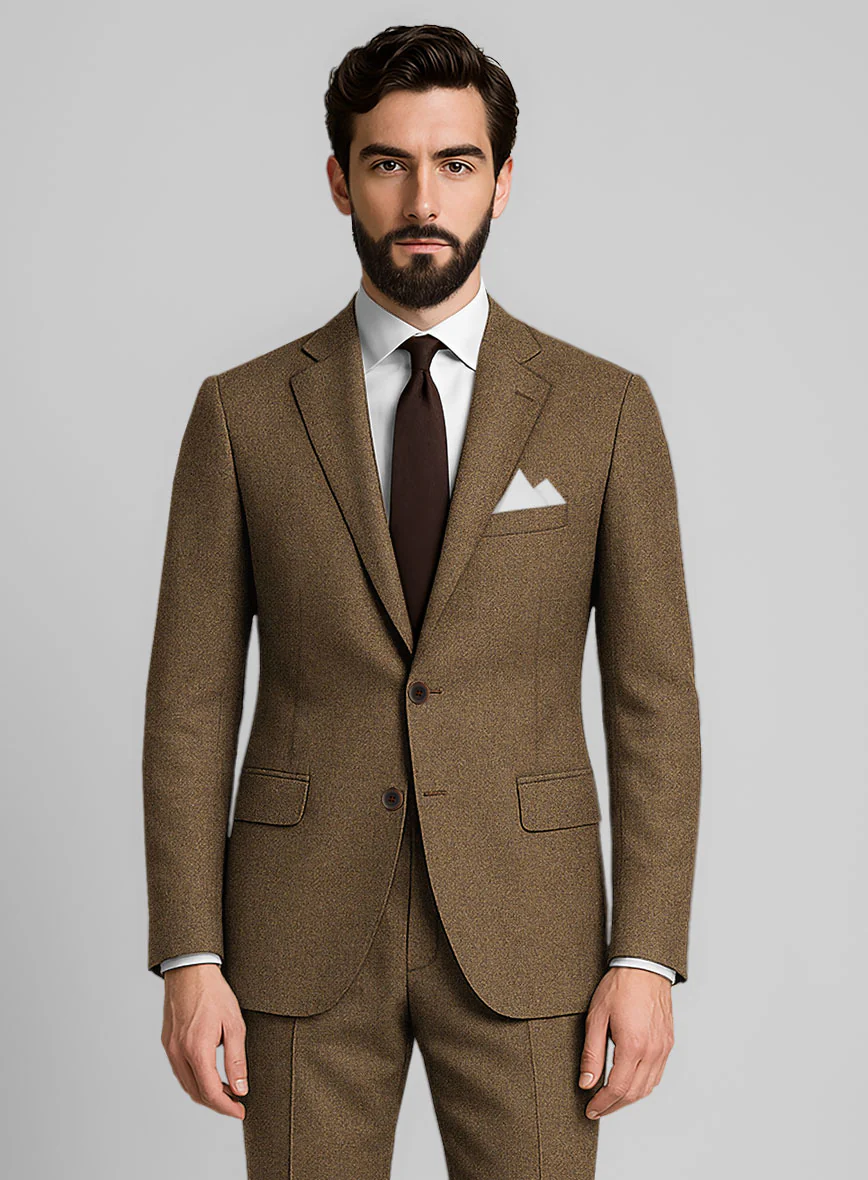 Royal Brown Heavy Tweed Jacket - Image 2