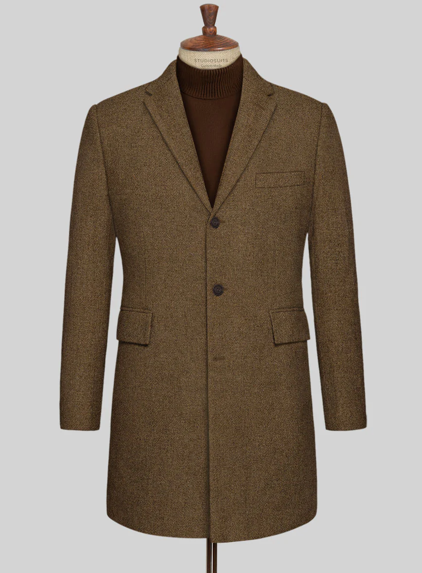 Royal Brown Heavy Tweed Overcoat