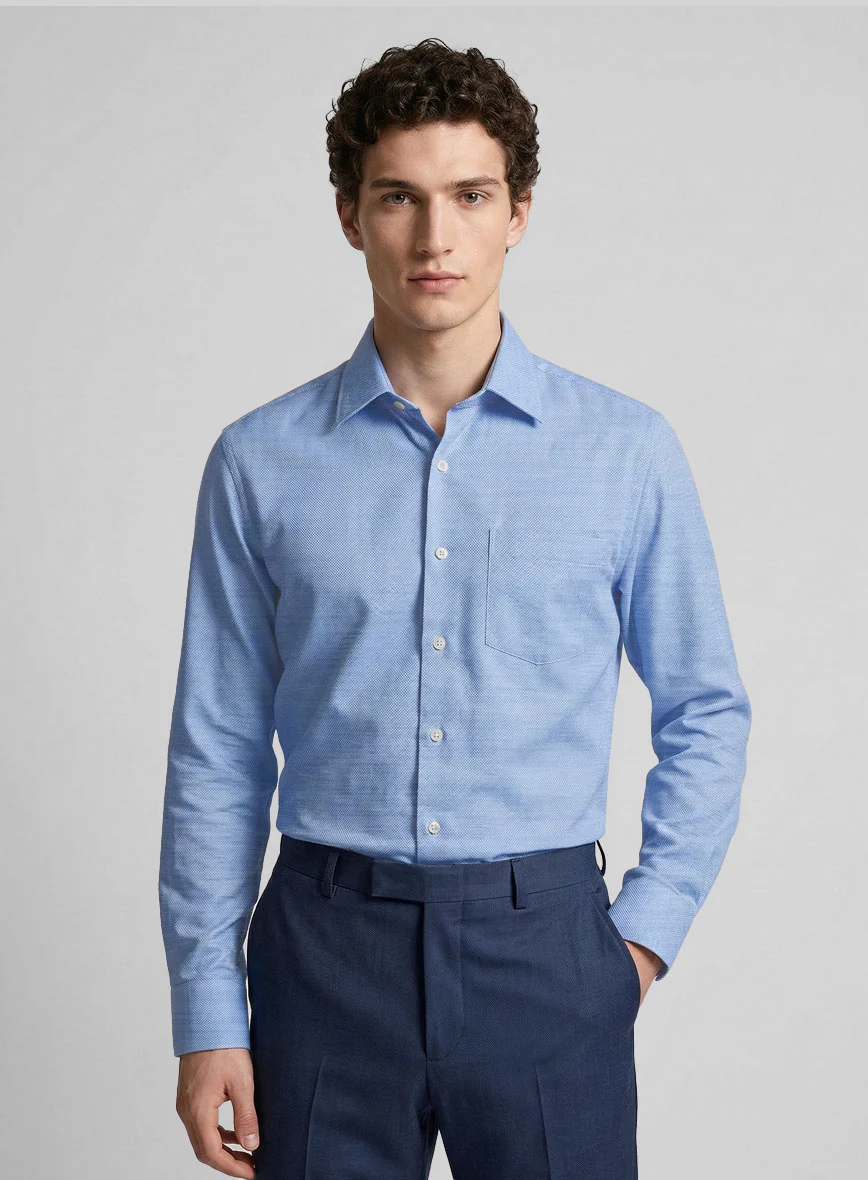 Royal Ink Dobby Cotton Shirt