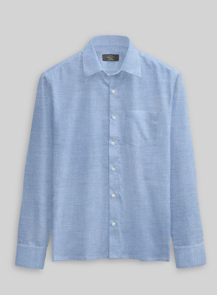 Royal Ink Dobby Cotton Shirt - Image 3