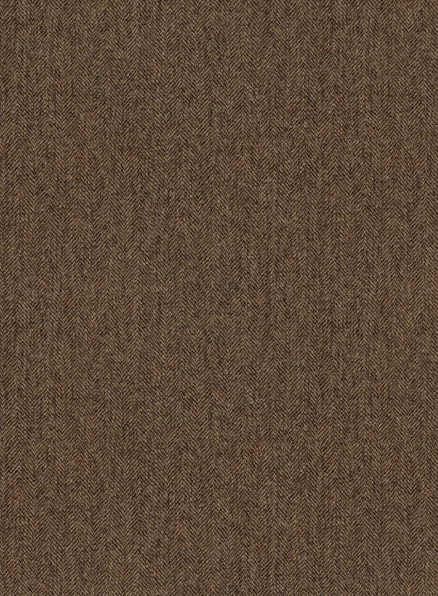 Rust Herringbone Tweed Double Breasted Suit - Image 4