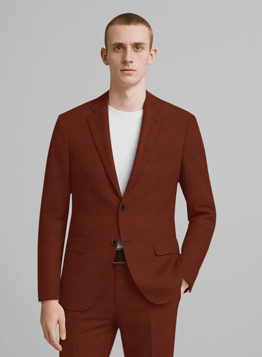 Rust Napoli Stretch Light Weight Cotton Jacket - Image 2