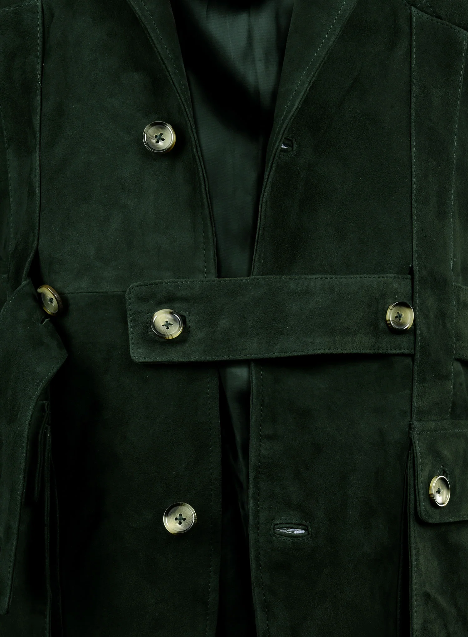 Safari Forest Suede Leather Blazer - Image 5