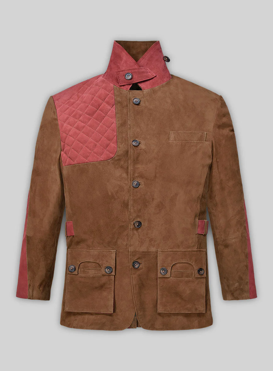 Safari Hickory Suede Leather Blazer