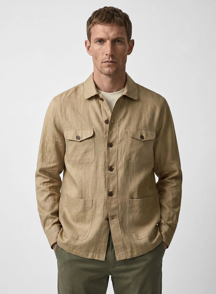Safari Sandy Grove Pure Linen Overshirt