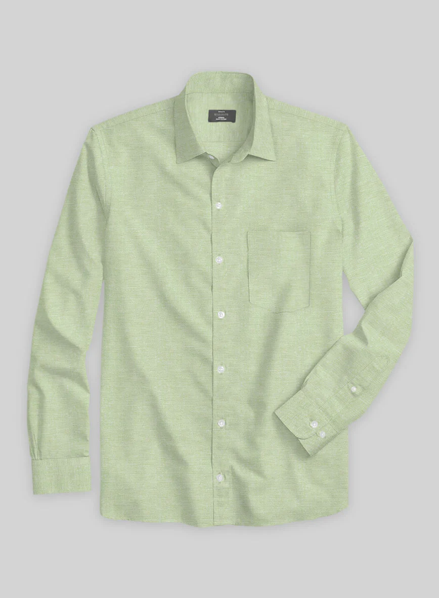Sage Drift Oxford Cotton Shirt - Image 3