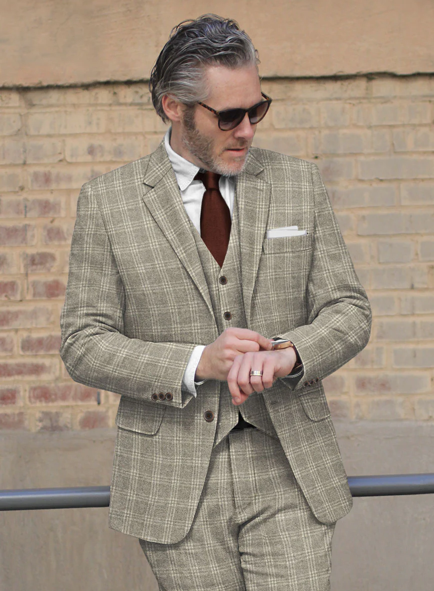 Sartori Baltasar Brown Check Soft Tweed Suit - Image 4